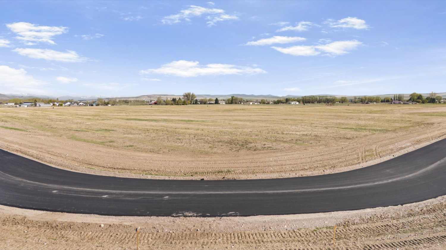 Drone view across the parcels