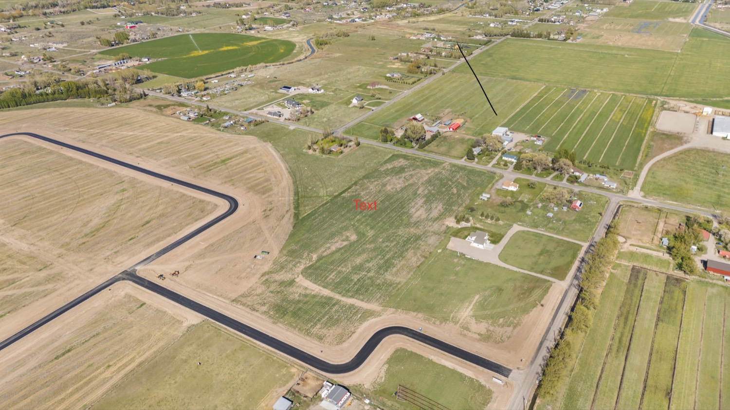 Aerial over the homesites