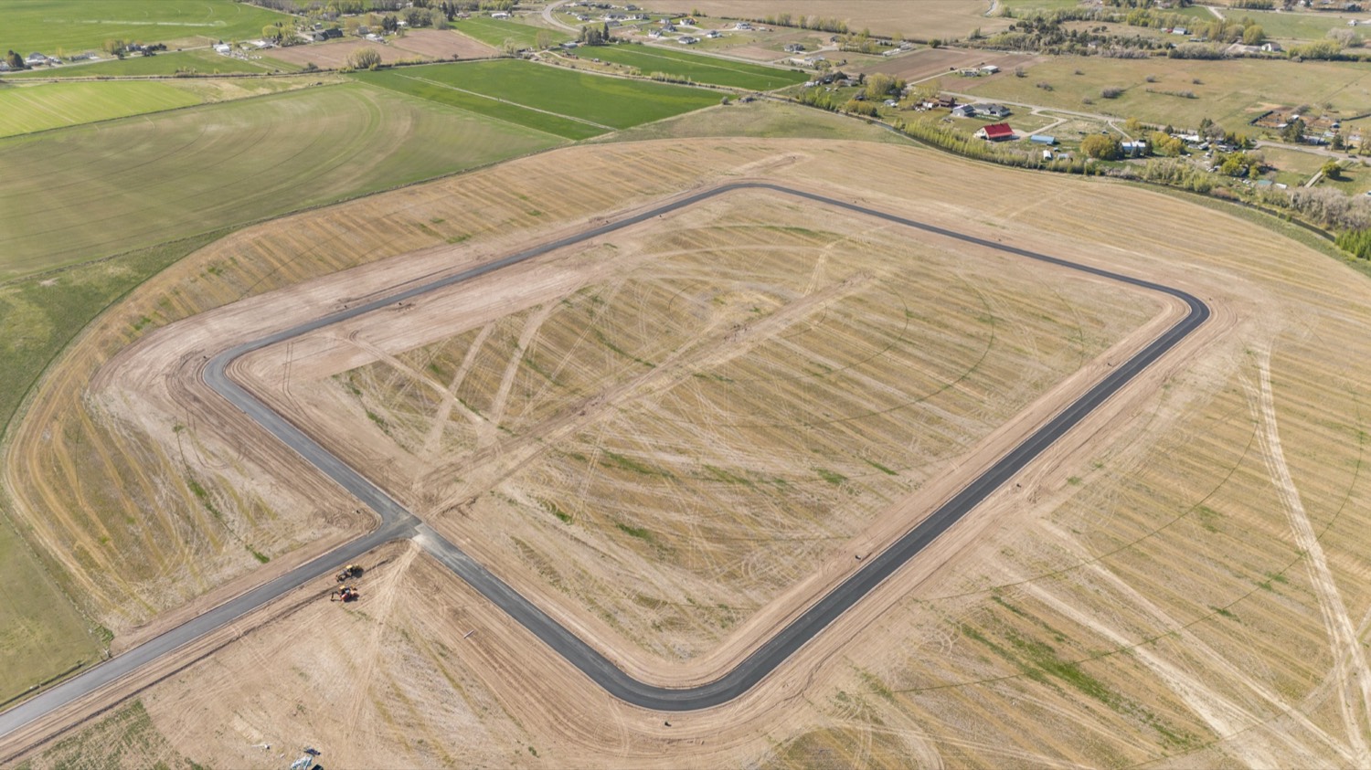 Sweeping aerial of the property
